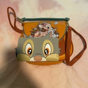 LOUNGEFLY BOX LUNCH EXCLUSIVE BAMBI PURSE WITH WALLET